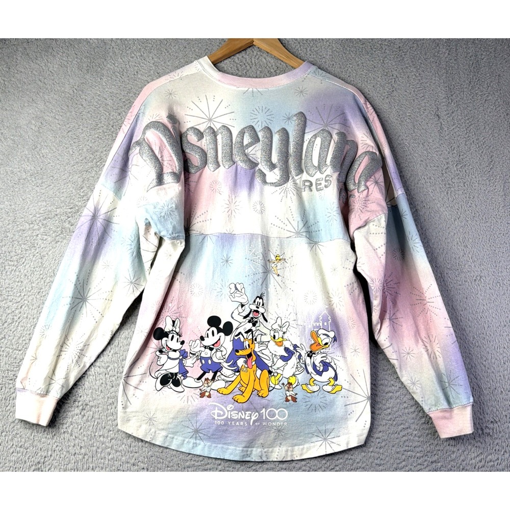 Disneyland Spirit Jersey Womens Size M Resort 100 Years Tie Dye Fireworks Disney